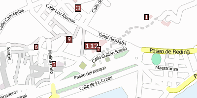 Stadtplan Alcazaba  Malaga